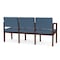 Lesro Lenox 3 Seat Tandem Seating W/ Arms, 65 in W 26 in L 31.5 in H LW3103 - alternate 2